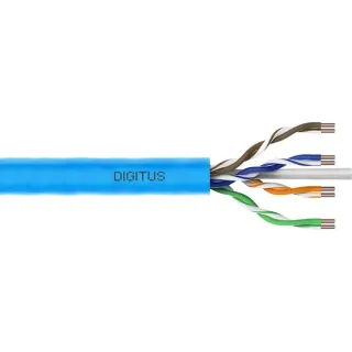 Digitus Professional Cat.6a U/UTP Verlegekabel simplex, B2ca (blau, 305 Meter Easy Pull Box)