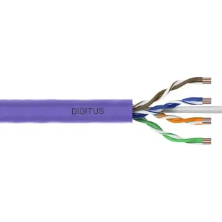 Digitus Professional Cat.6 U/UTP Verlegekabel simplex, Cca (violett, 100 Meter Rolle)