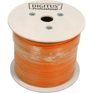 Digitus Professional Cat.7 S/FTP Verlegekabel simplex, B2ca (orange, 500 Meter Trommel)