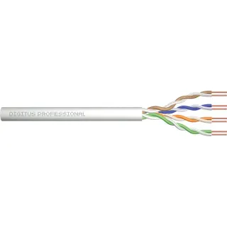 Digitus Professional Cat.5e U/UTP Verlegekabel simplex, Eca (grau, 100 Meter Rolle)