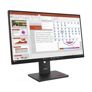 Lenovo ThinkVision T27-40, LED-Monitor (68.6 cm (27 Zoll), schwarz, FullHD, IPS, USB-Hub, VGA, HDMI, DP, 120Hz Panel)