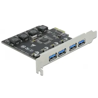 DeLOCK PCIe x1 zu 4x ext. USB Typ-A USB 3.2 Gen 1, USB-Controller