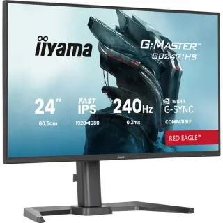iiyama G-Master G2471HS-B1 Red Eagle, Gaming-Monitor (60.5 cm (23.8 Zoll), schwarz (matt), FullHD, Fast-IPS, HDMI, DP, G-Sync komp., 240Hz Panel)