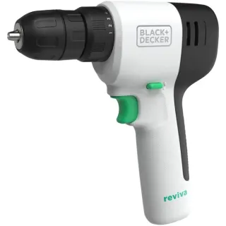 BLACK+DECKER Akku-Bohrschrauber reviva, 12Volt (weiß/schwarz, integrierter Li-Ion-Akku 1,5Ah)