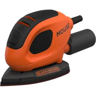 BLACK+DECKER Kompakt-Mouse BEW230K-QS, Deltaschleifer (orange/schwarz, 55 Watt, Koffer)