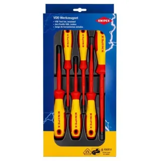 KNIPEX Schraubendreher-Paket 00 20 12 V02 VDE Slim (rot/gelb, 6-teilig)