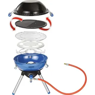 Campingaz Party Grill 400 Caravan Connect Gaskocher, Gasgrill (schwarz/blau, 30mbar, mit Wohnwagenanschluss, Modell 2023)